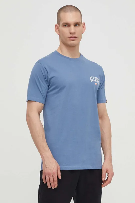 modrá Bavlnené tričko Ellesse Harvardo T-Shirt Pánsky