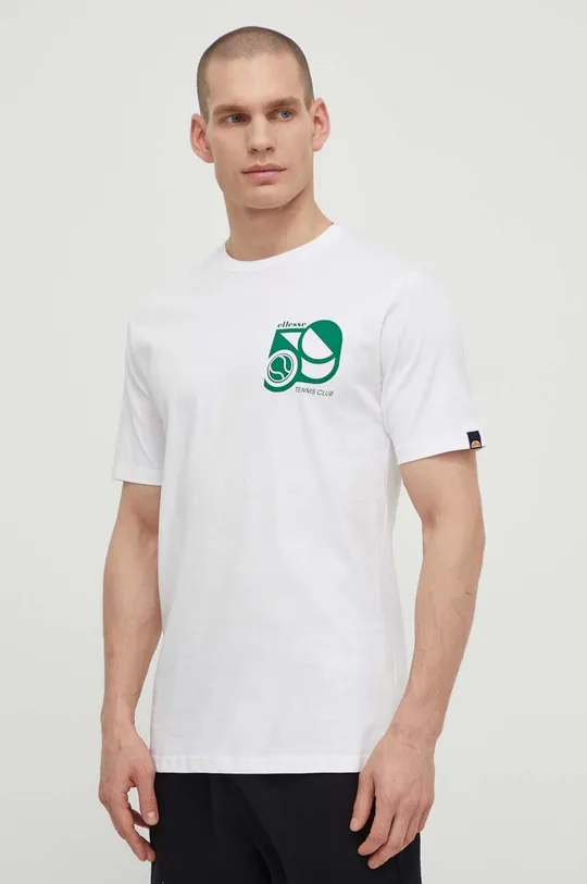 biały Ellesse t-shirt bawełniany Sport Club T-Shirt Męski