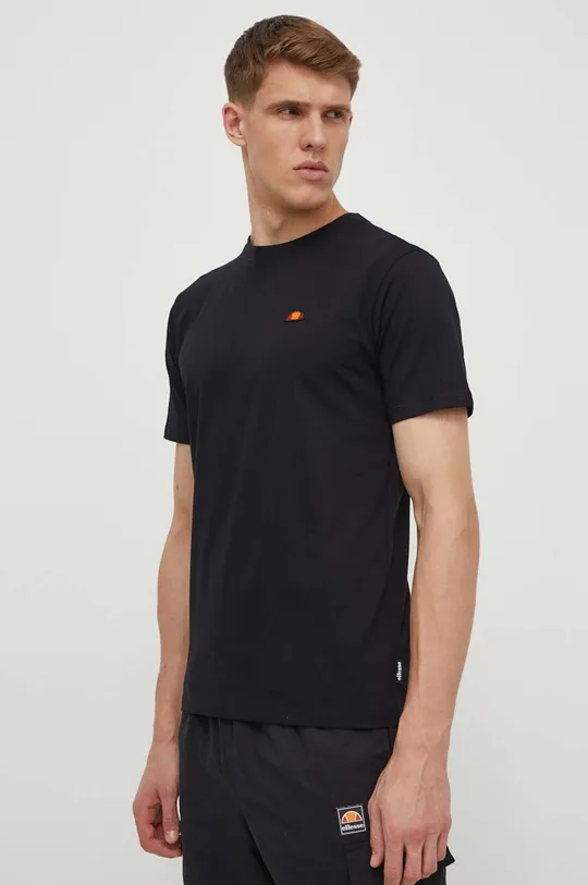 čierna Bavlnené tričko Ellesse Cassica T-Shirt Pánsky