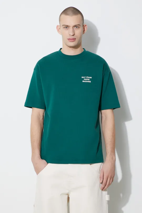 verde Drôle de Monsieur t-shirt in cotone Le T-Shirt Slogan