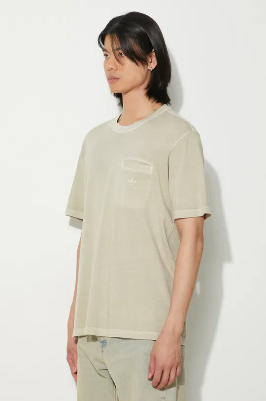 beige adidas Originals cotton t-shirt