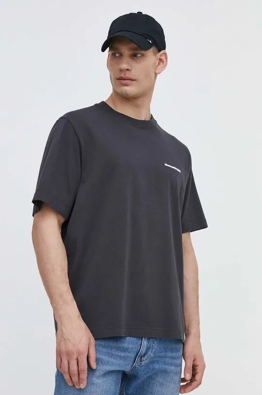 szary Abercrombie & Fitch t-shirt bawełniany Męski