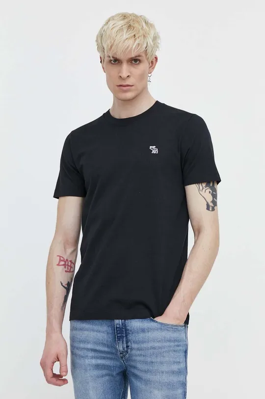 čierna Bavlnené tričko Abercrombie & Fitch