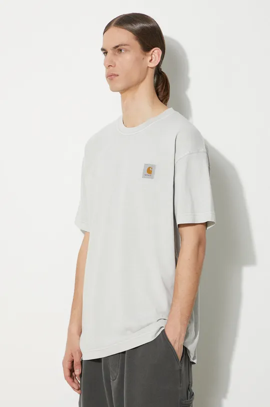 šedá Bavlněné tričko Carhartt WIP S/S Nelson T-Shirt