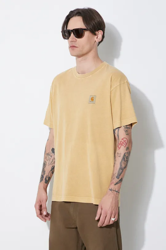 beige Carhartt WIP cotton t-shirt S/S Nelson T-Shirt