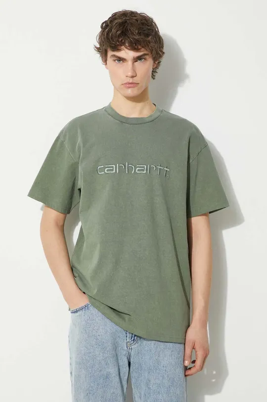 πράσινο Βαμβακερό μπλουζάκι Carhartt WIP S/S Duster T-Shirt Ανδρικά