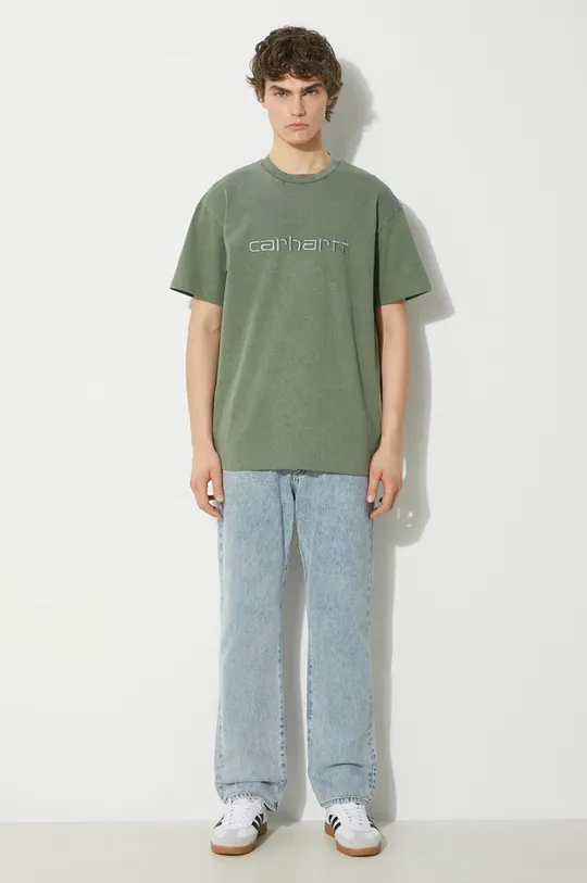 Βαμβακερό μπλουζάκι Carhartt WIP S/S Duster T-Shirt πράσινο
