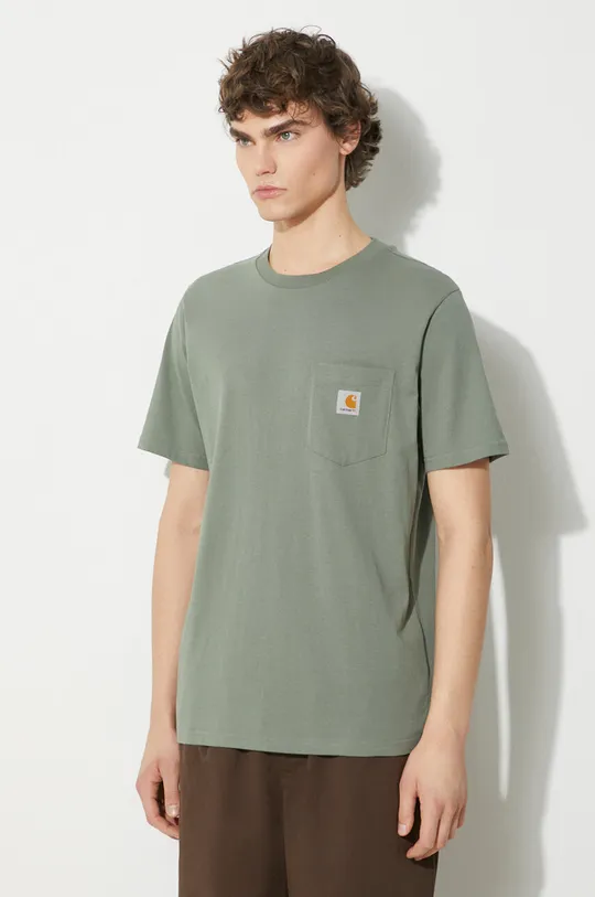 verde Carhartt WIP tricou din bumbac S/S Pocket T-Shirt