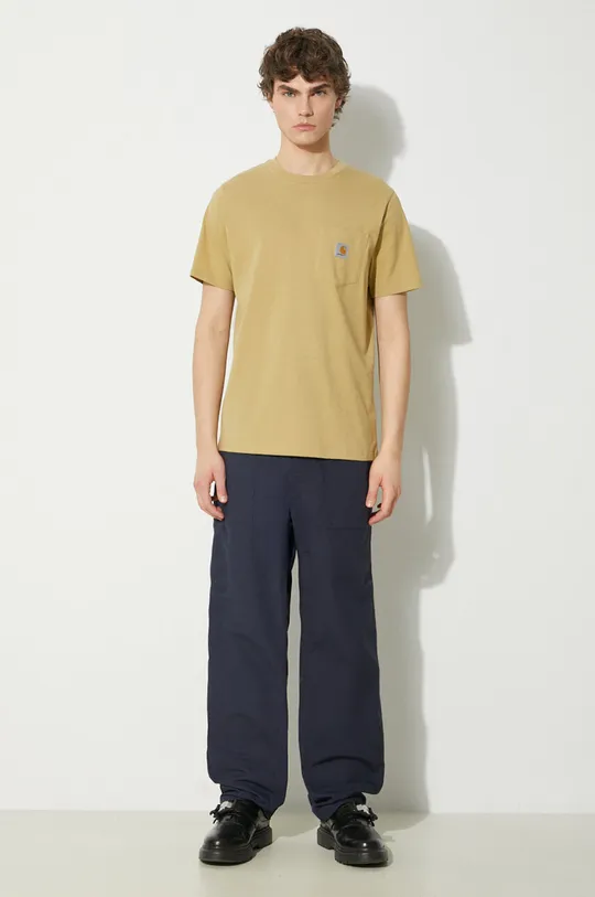 Carhartt WIP cotton t-shirt S/S Pocket T-Shirt beige