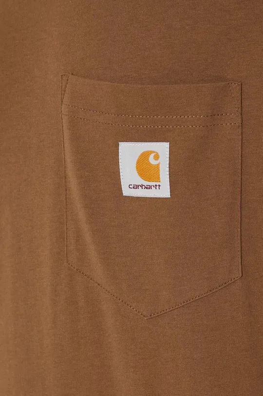 коричневый Хлопковая футболка Carhartt WIP S/S Pocket T-Shirt