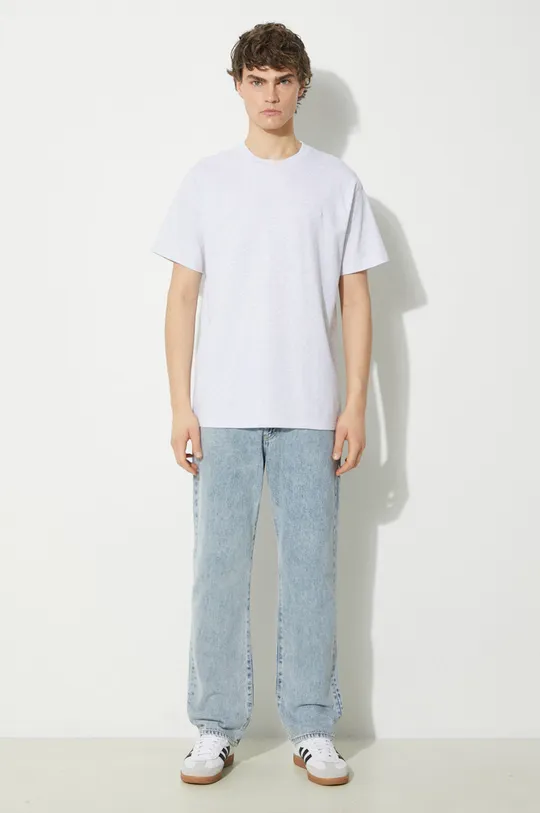 Bavlnené tričko Carhartt WIP S/S Script Embroidery T-Shirt sivá