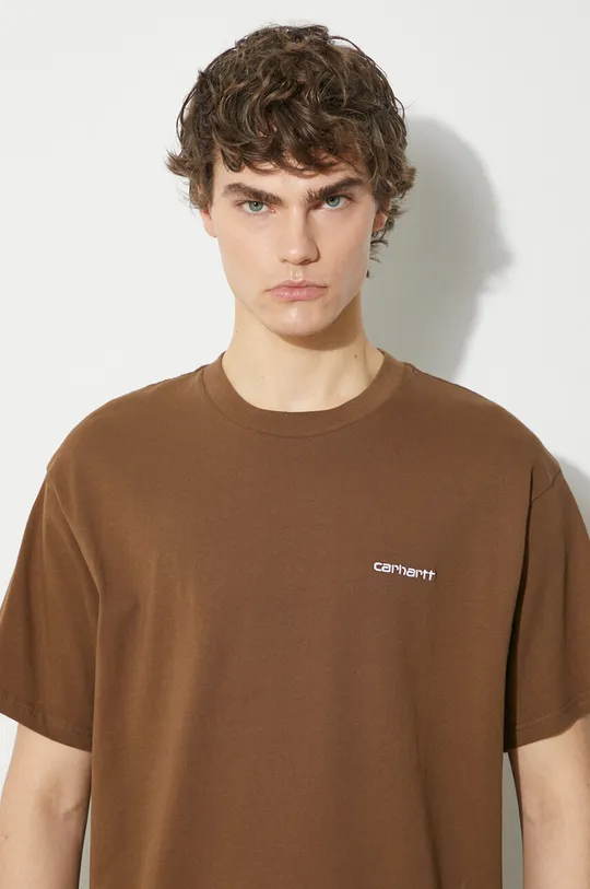 Бавовняна футболка Carhartt WIP S/S Script Embroidery T-Shirt Чоловічий
