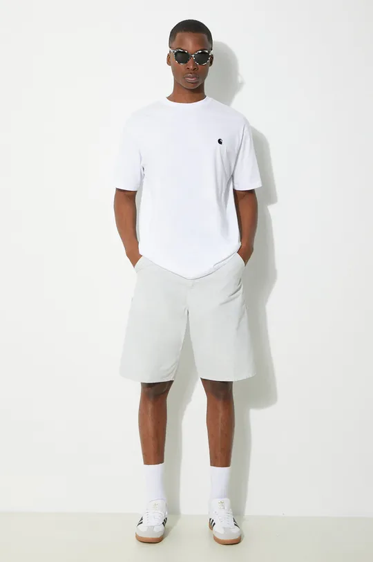 Βαμβακερό μπλουζάκι Carhartt WIP S/S Madison λευκό