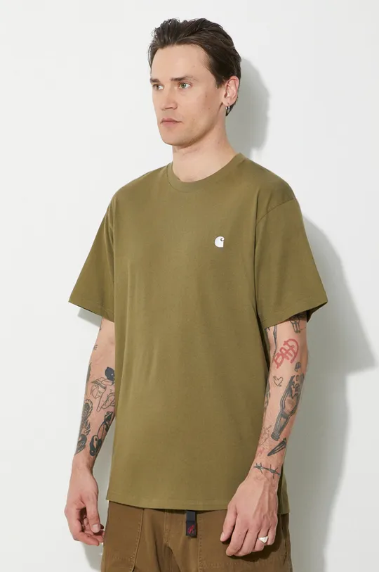 πράσινο Βαμβακερό μπλουζάκι Carhartt WIP S/S Madison T-Shirt