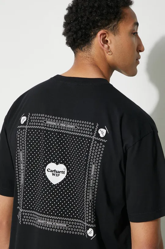 crna Pamučna majica Carhartt WIP S/S Heart Bandana T-Shirt Muški