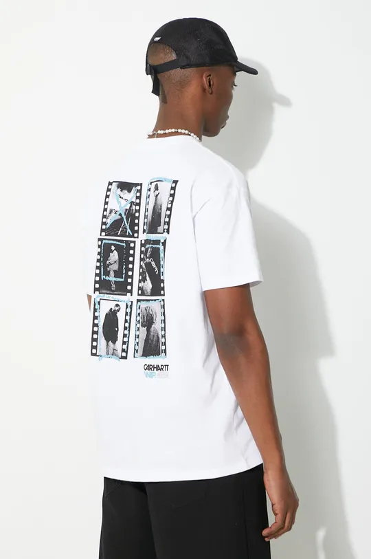 white Carhartt WIP cotton t-shirt S/S Contact Sheet T-Shirt