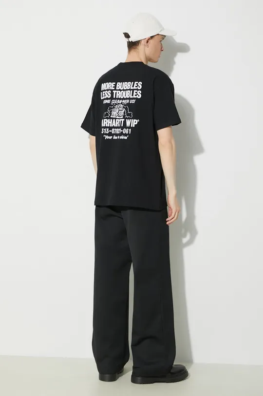 Carhartt WIP cotton t-shirt S/S Less Troubles T-Shirt black