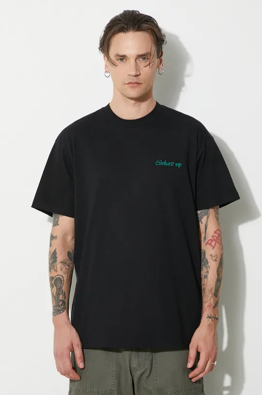 Βαμβακερό μπλουζάκι Carhartt WIP S/S Work & Play T-Shirt μαύρο