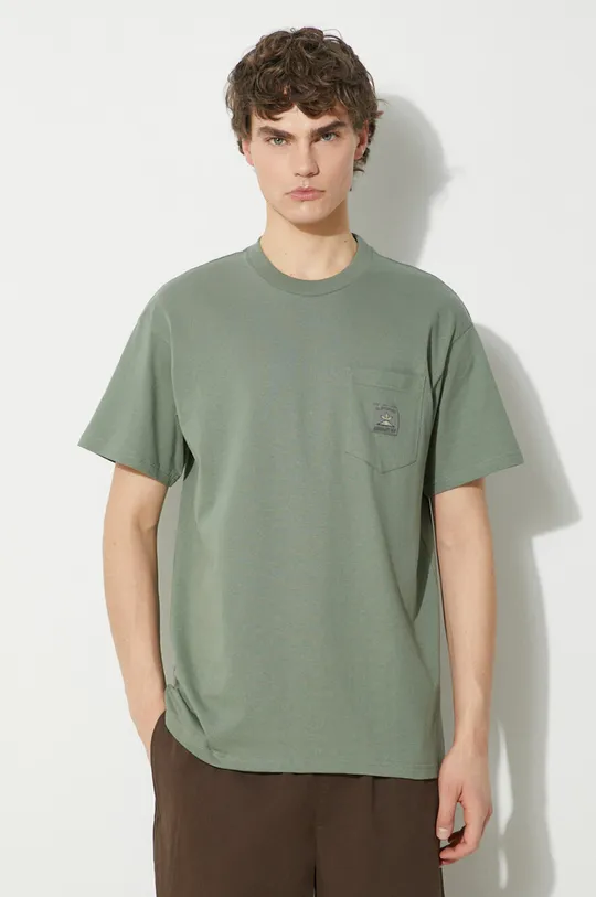 зелёный Хлопковая футболка Carhartt WIP S/S Field Pocket T-Shirt