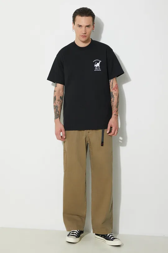 negru Carhartt WIP tricou din bumbac S/S Icons T-Shirt De bărbați