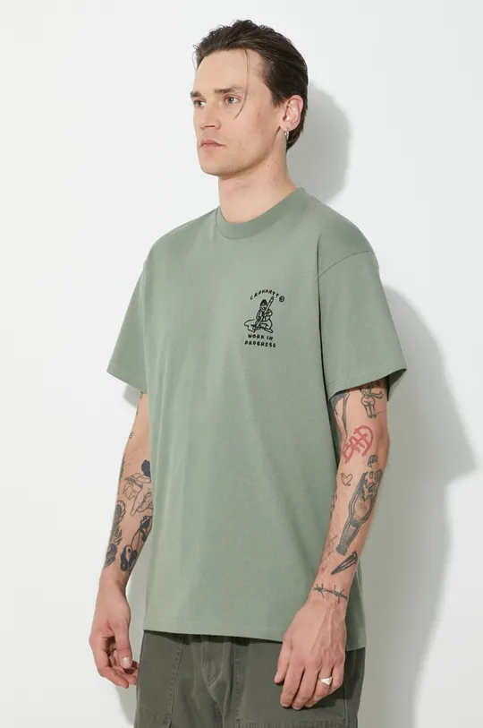 zielony Carhartt WIP t-shirt bawełniany S/S Icons T-Shirt