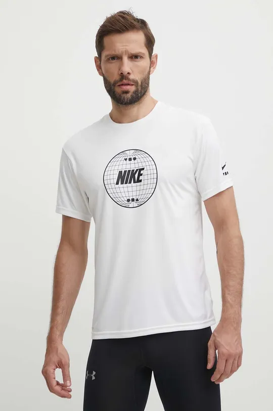 biały Nike t-shirt treningowy Lead Line