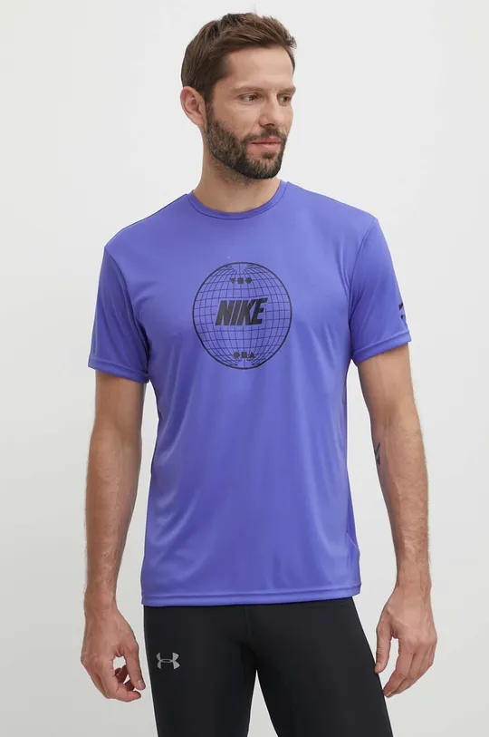 Nike t-shirt treningowy Lead Line fioletowy