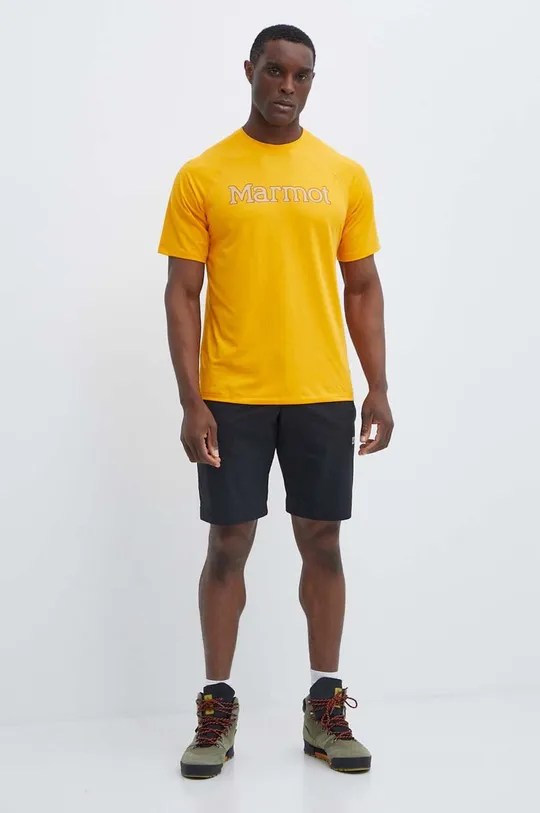 Marmot maglietta sportiva Windridge Graphic giallo