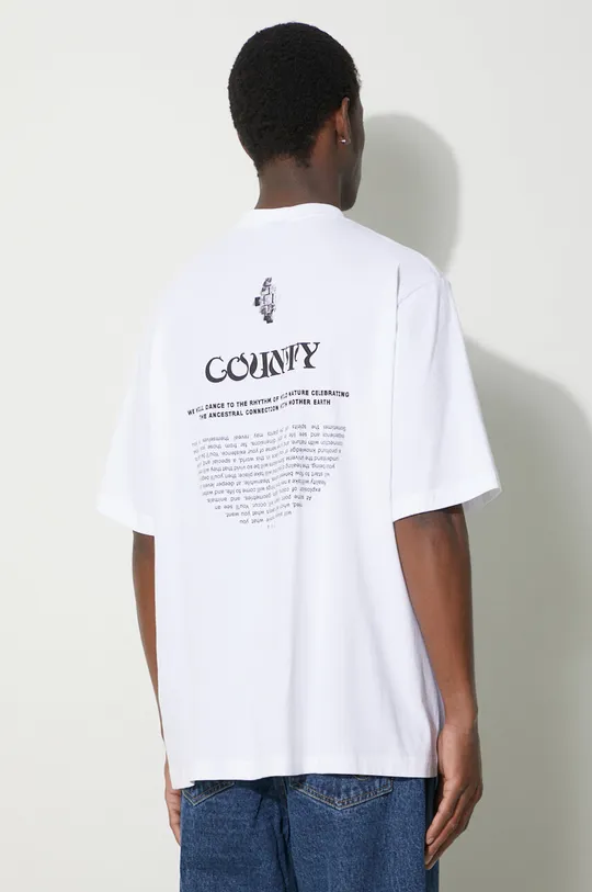 biela Bavlnené tričko Marcelo Burlon County Manifesto