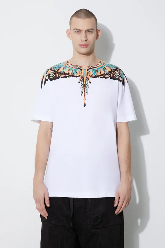 bianco Marcelo Burlon t-shirt in cotone Grizzly Wings Basic