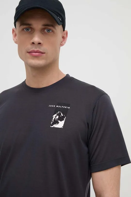 μαύρο Αθλητικό μπλουζάκι Jack Wolfskin Vonnan