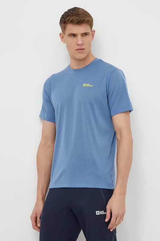 niebieski Jack Wolfskin t-shirt sportowy Vonnan Męski