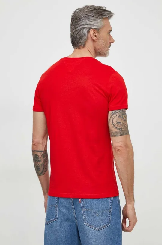Хлопковая футболка Tommy Jeans красный