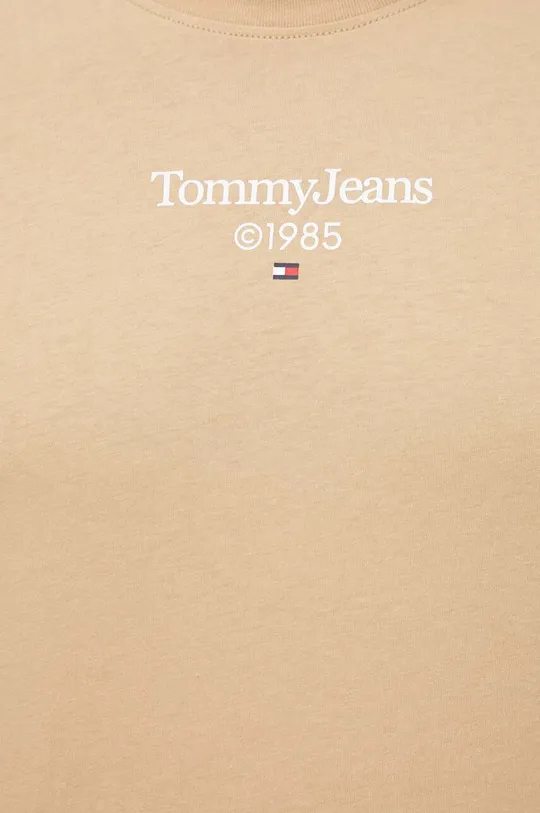 бежевый Хлопковая футболка Tommy Jeans