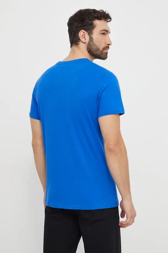 Bombažna kratka majica Tommy Jeans modra