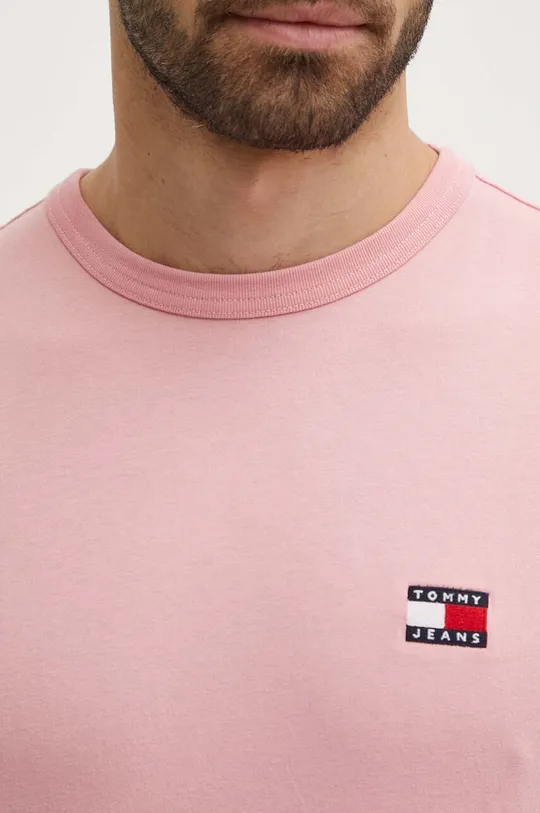 розовый Хлопковая футболка Tommy Jeans