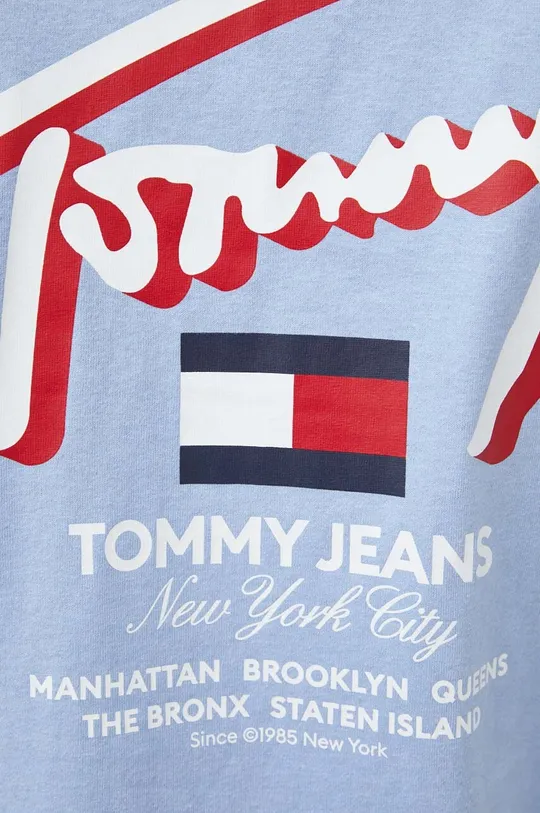 μπλε Βαμβακερό μπλουζάκι Tommy Jeans