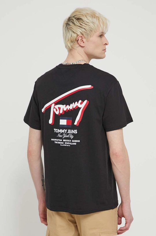 Βαμβακερό μπλουζάκι Tommy Jeans 100% Βαμβάκι