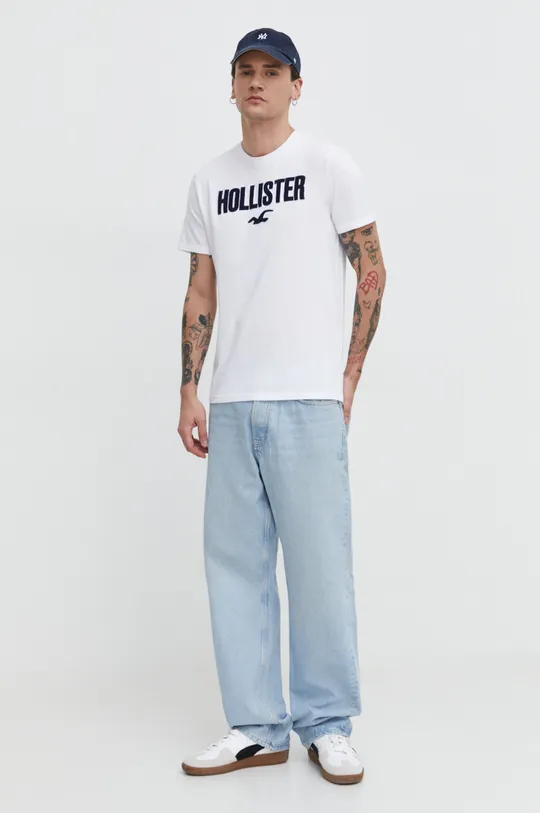 λευκό Βαμβακερό μπλουζάκι Hollister Co. 5-pack Ανδρικά