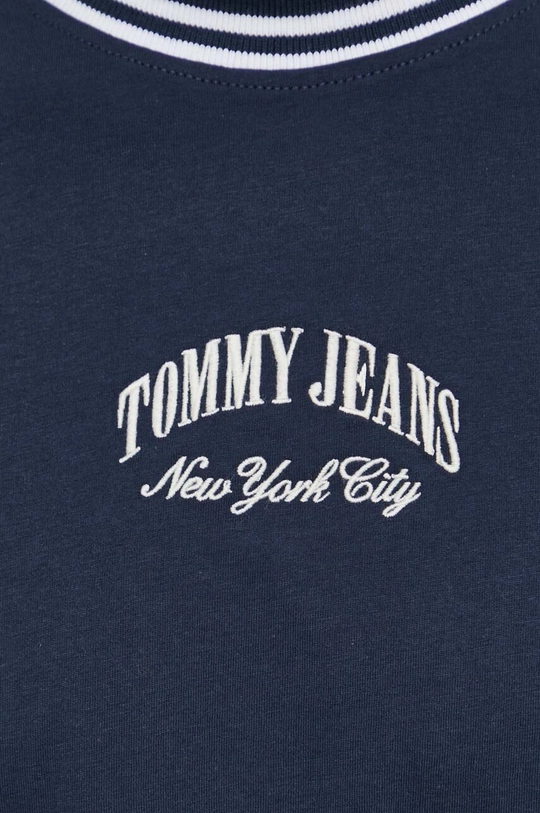 tmavomodrá Bavlnené tričko Tommy Jeans