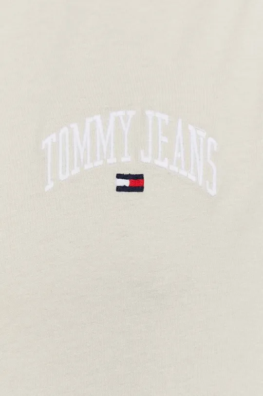 bézs Tommy Jeans pamut póló