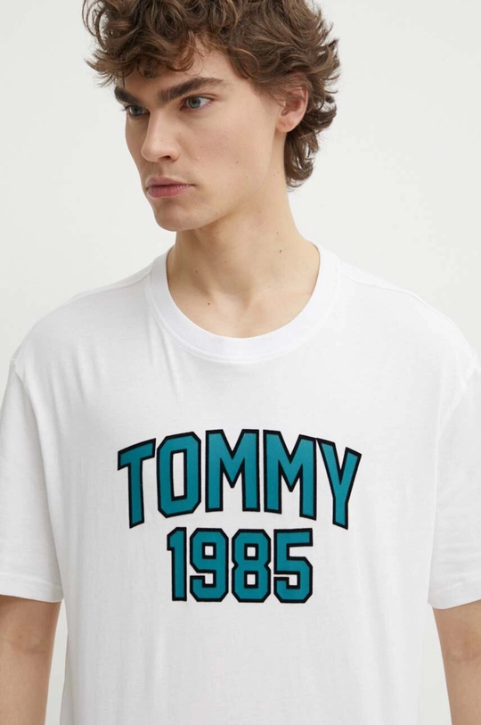 λευκό Βαμβακερό μπλουζάκι Tommy Jeans