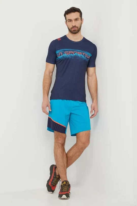 Športna kratka majica LA Sportiva Horizon mornarsko modra