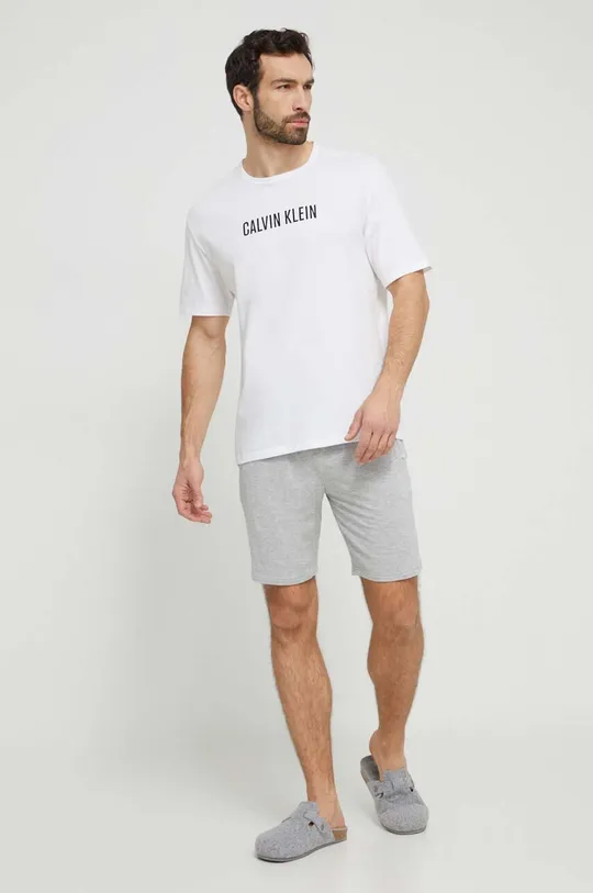 λευκό Βαμβακερό lounge t-shirt Calvin Klein Underwear Ανδρικά