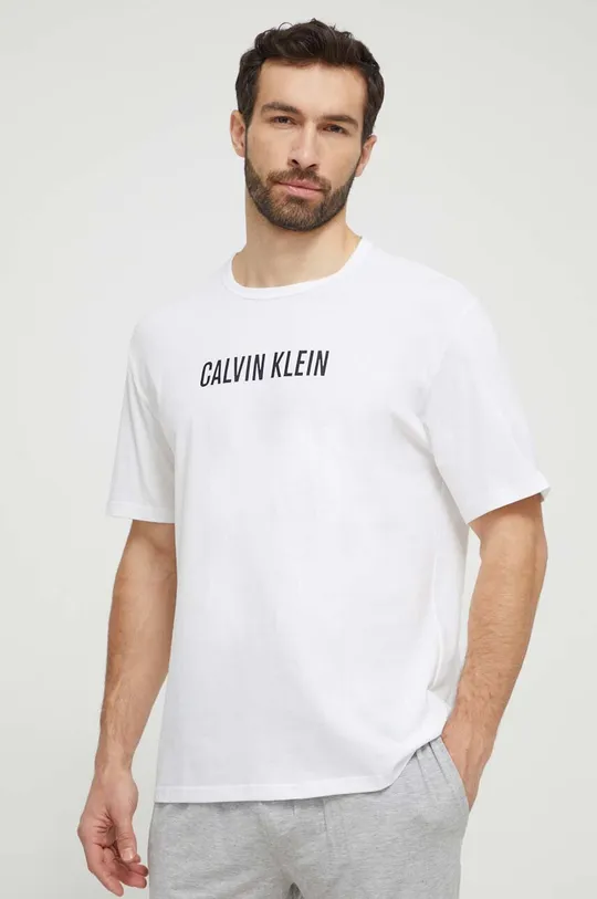 Bavlnené elegantné tričko Calvin Klein Underwear biela