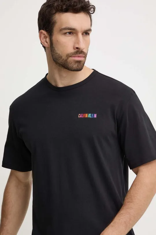 чёрный Хлопковая футболка lounge Calvin Klein Underwear Мужской