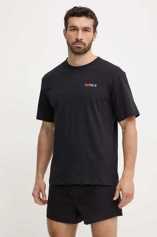 Βαμβακερό t-shirt Calvin Klein Underwear μαύρο