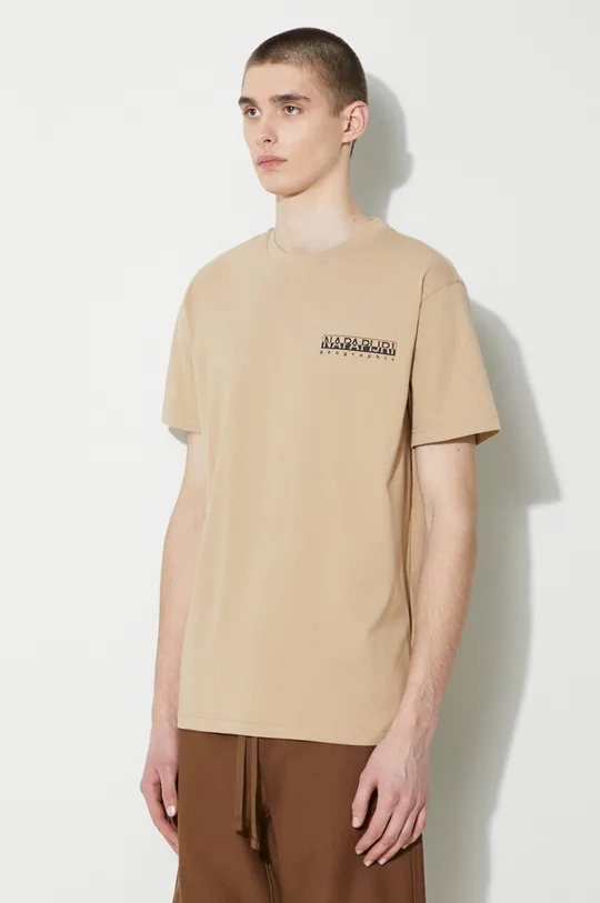 beige Napapijri cotton t-shirt S-Kotcho