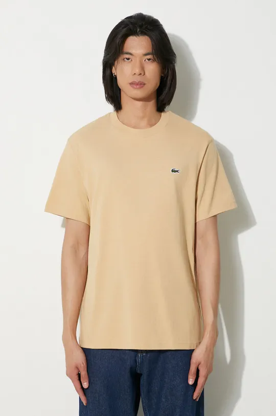 beige Lacoste t-shirt in cotone Uomo