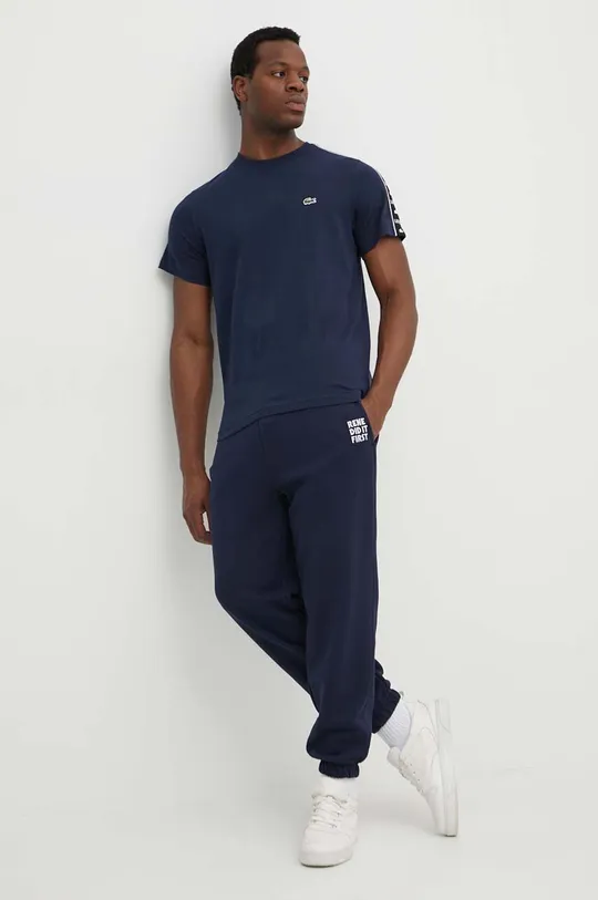 Lacoste t-shirt in cotone blu navy